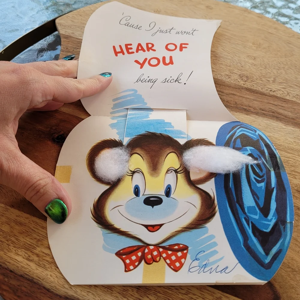 Vintage Get Well Soon greeting card